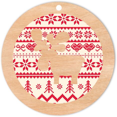ADORNOS DE MADERA PARA ÁRBOL DE NAVIDAD D15