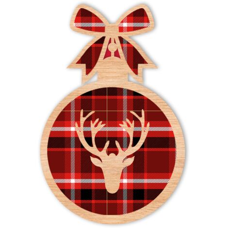 ADORNOS DE MADERA PARA ÁRBOL DE NAVIDAD D27