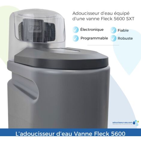 Adoucisseur d'eau 30L Fleck 5600 SXT complet avec accessoires