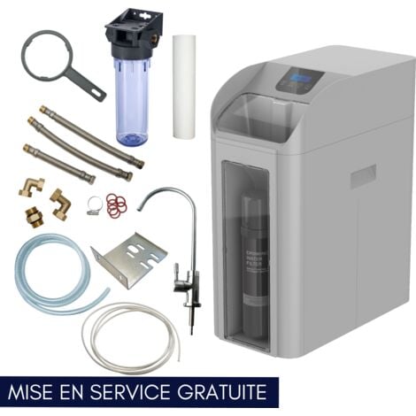 Adoucisseur d'eau filtrant "2 en 1" Apic 10L Avec Accessoires + Mise en Service Gratuite