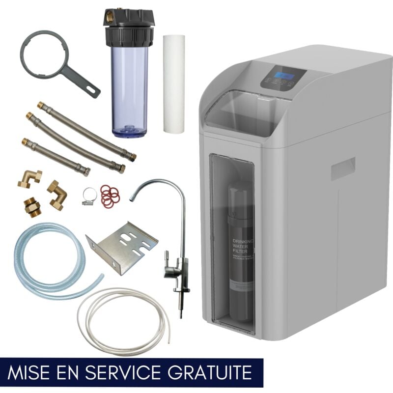 Apic - Adoucisseur d'eau filtrant '2 en 1' 10L Avec Accessoires + Mise en Service Gratuite