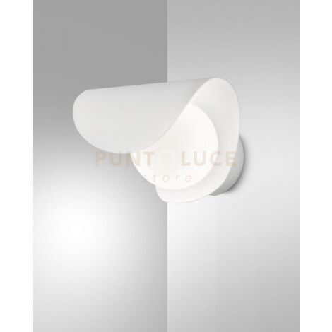 ADRIA APPLIQUE BIANCA A LED 3000K - 6W - 540 lm ORIENTABILE IP20 IN METALLO E VETRO