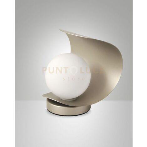 ADRIA DA TAVOLO ORO OPACO 1 LUCE  A LED 3000K - 6W - 540 lm IN METALLO E VETRO DIMMERABILE