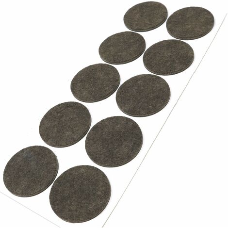 Adsamm® / 10 x feltrini autoadesivi/Marrone/ø 45 mm/Rotondo/piedini per mobili in feltro da 3.5 mm di spessore/pad protettivi per arredi