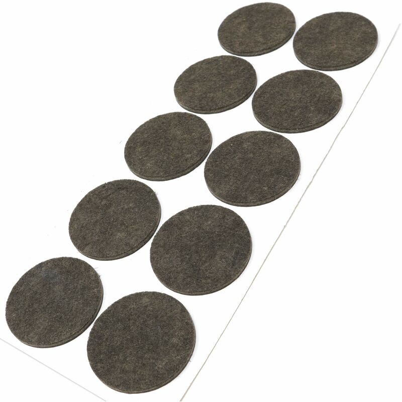 Image of Adsamm - 10 x feltrini autoadesivi / marrone / ø 45 mm / tondi / piedini per mobili in feltro da 3.5 mm di spessore / pad protettivi per arredi