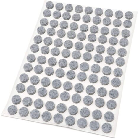 108 Feltrini Autoadesivi Nero Ø10mm | Piedini Mobili Spessore 3.5mm - Adsamm - Foto 6