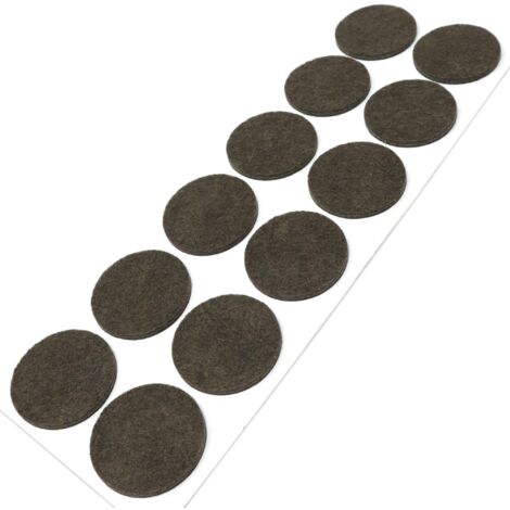 Adsamm® / 12 x feltrini autoadesivi/Marrone/ø 40 mm/Rotondo/piedini per mobili in feltro da 3.5 mm di spessore/pad protettivi per arredi