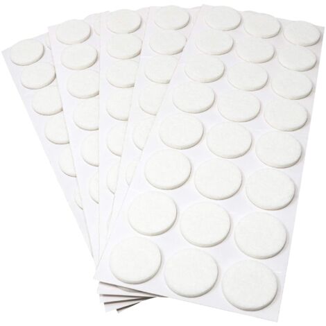 Adsamm® / 120 x feltrini autoadesivi/Bianco/ø 28 mm/Rotondo/piedini per mobili in feltro da 3.5 mm di spessore/pad protettivi per arredi