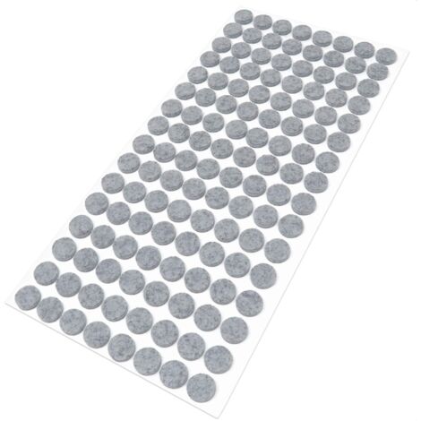 Adsamm® / 128 x feltrini autoadesivi/Grigio/ø 12 mm/Rotondo/piedini per mobili in feltro da 3.5 mm di spessore/pad protettivi per arredi