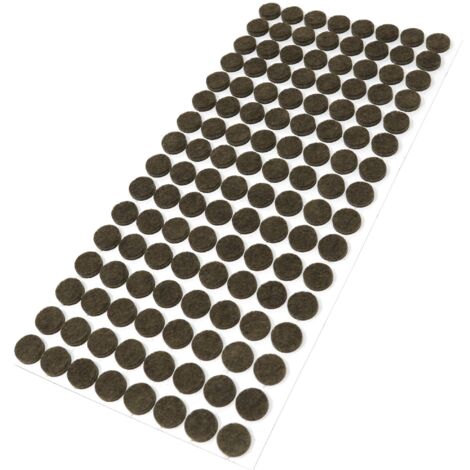 Adsamm® / 128 x feltrini autoadesivi/Marrone/ø 12 mm/Rotondo/piedini per mobili in feltro da 3.5 mm di spessore/pad protettivi per arredi
