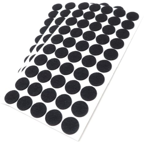 Adsamm® / 150 x feltrini autoadesivi/Nero/ø 22 mm/Rotondo/piedini per mobili in feltro da 3.5 mm di spessore/pad protettivi per arredi