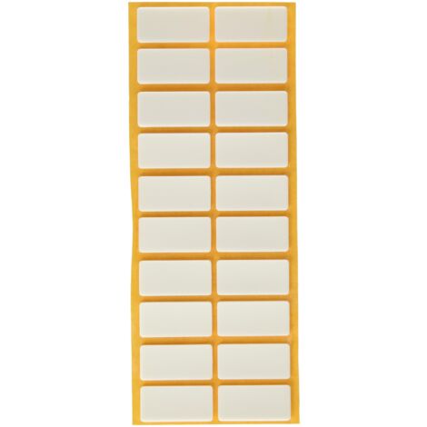 Adsamm® / 20 x antiscivolo autoadesivi/bianchi / 20x40 mm/rettangolari/piedini adesivi antisdrucciolo in gomma espansa EPDM/cuscinetti protettivi per arredi Adsamm® Quality