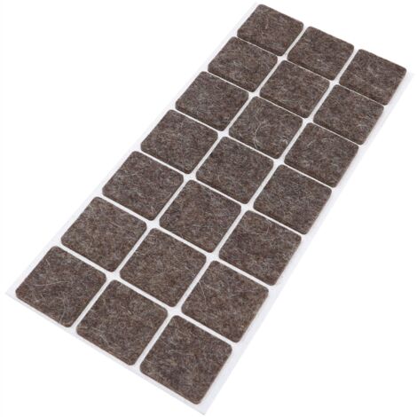 Adsamm® / 21 x feltrini autoadesivi in lana/marrone / 30x30 mm/quadrati/piedini per mobili in feltro naturale extra soft da 3 mm di spessore/pad protettivi per arredi Adsamm® Quality