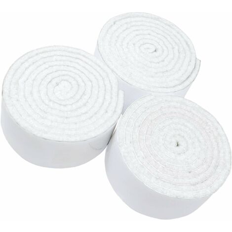 Adsamm® / 3 x rotoli di feltro autoadesivo/Bianco / 29x1000 mm/Nastro/feltro adesivo da 3.5 mm di spessore in nastro/pad protettivi per arredi