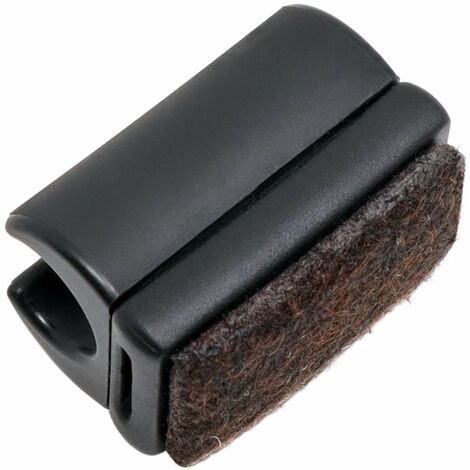 Adsamm® / 32 x puntali a slitta con base sostituibile in feltro/neri/Ø 10-11 mm/tondi/pattini per gambe di mobili in tubolare/piedini protettivi per arredi Adsamm® Quality