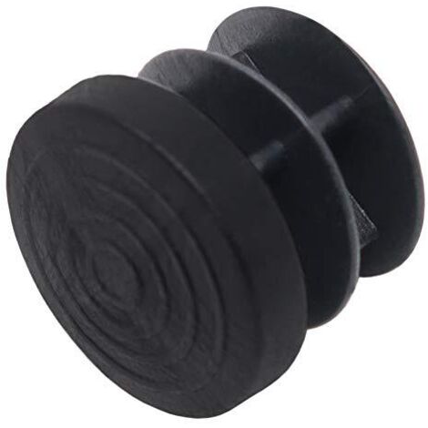 Adsamm® / 32 x puntali alettati a incastro/neri/Ø 16-18 mm/tondi/piedini in polietilene per gambe di mobili in tubolare/puntali protettivi per arredi Adsamm® Quality