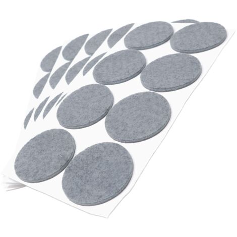 Adsamm® / 40 x feltrini autoadesivi/Grigio/ø 50 mm/Rotondo/piedini per mobili in feltro da 3.5 mm di spessore/pad protettivi per arredi