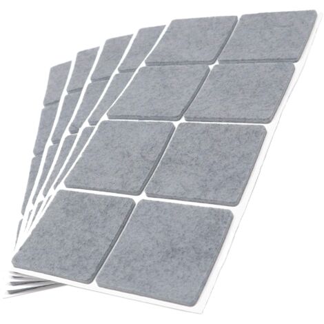 Adsamm® / 40 x feltrini autoadesivi/Grigio / 50x50 mm/Quadrato/piedini per mobili in feltro da 3.5 mm di spessore/pad protettivi per arredi