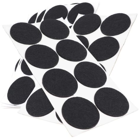 Adsamm® / 40 x feltrini autoadesivi/Nero/ø 50 mm/Rotondo/piedini per mobili in feltro da 3.5 mm di spessore/pad protettivi per arredi
