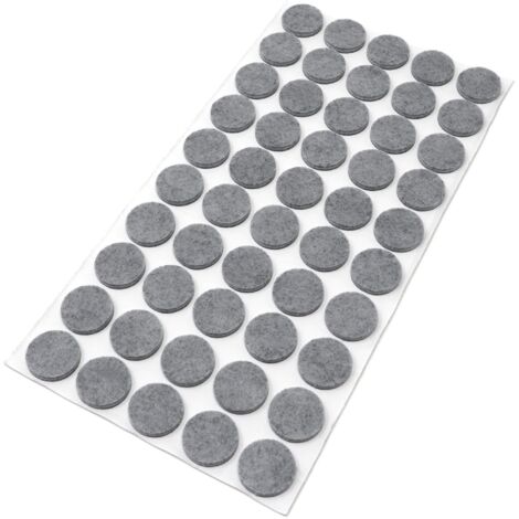 Adsamm® / 50 x feltrini autoadesivi/Grigio/ø 20 mm/Rotondo/piedini per mobili in feltro da 3.5 mm di spessore/pad protettivi per arredi