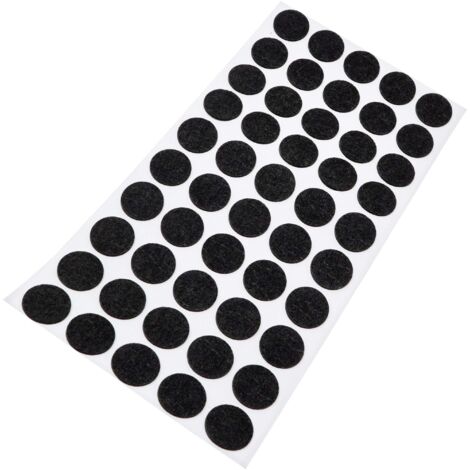 Adsamm® / 50 x feltrini autoadesivi ultrasottili/Nero/ø 20 mm/Rotondo/piedini per mobili in feltro extra fine da 1.5 mm di spessore/pad protettivi per arredi