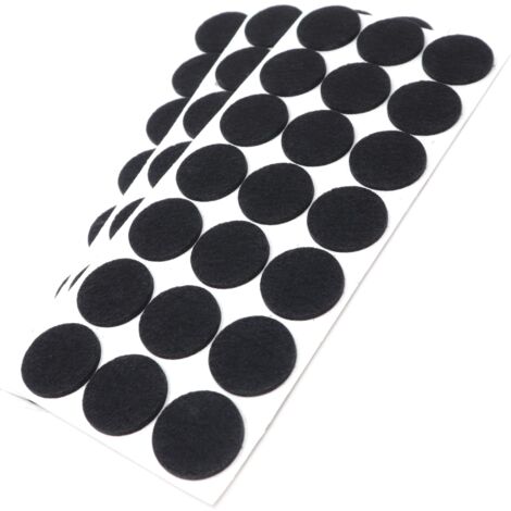 Adsamm® / 63 x feltrini autoadesivi/Nero/ø 30 mm/Rotondo/piedini per mobili in feltro da 3.5 mm di spessore/pad protettivi per arredi