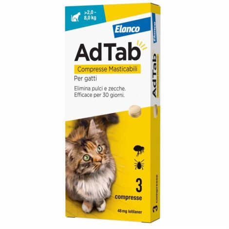 Adtab Compresse Masticabili Per Gatti 2,0-8,0 Kg