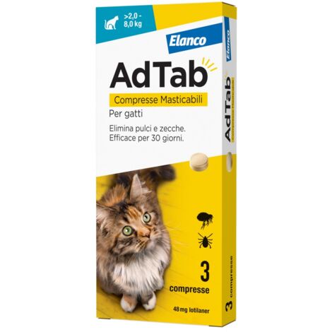 ADTAB COMPRESSE MASTICABILI PER GATTI 2,0-8,0 KG