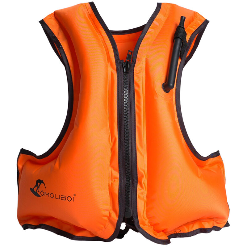 Adult Inflatable Swim Vest Life Jacket,Orange
