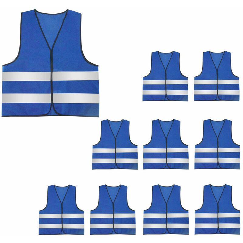 Adulte Gilet Fluorescent de Sécurité Durable Veste, Haute Sans Manche Visibilité Réfléchissant Fluo Gris(10 pcs)