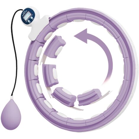 Adulte intelligent hula hoop compteur billes poids 16 nœuds (76-113 cm) violet