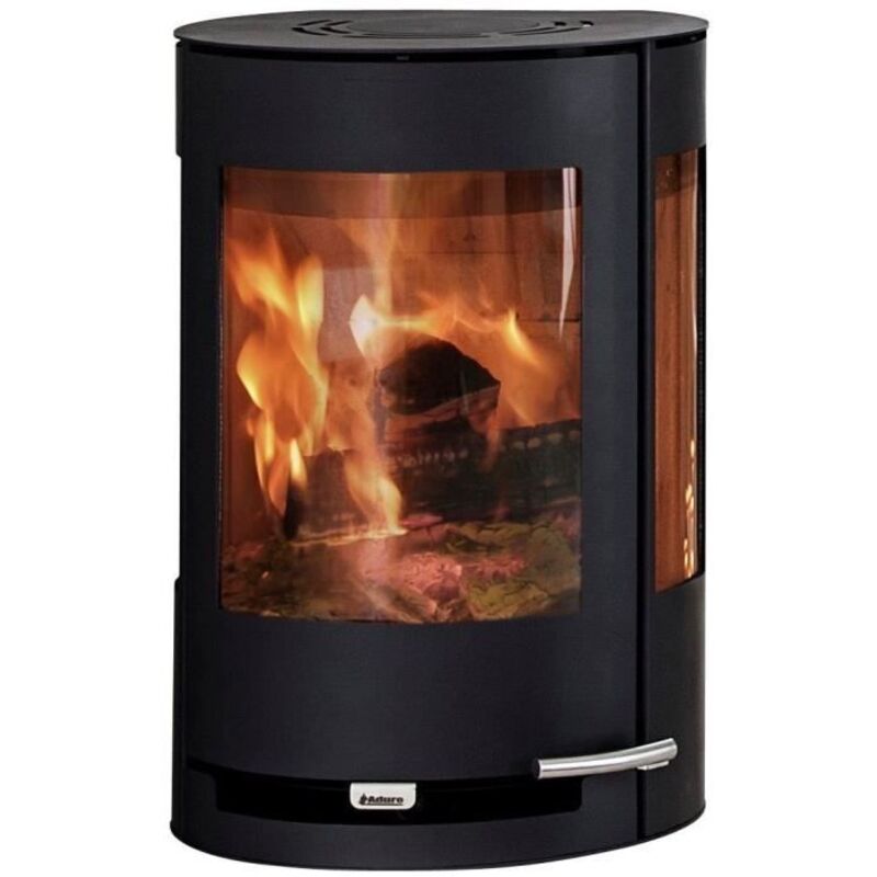 Poêle à bois mural suspendu 8 kW – Système Aduro-tronic – Chambre de combustion efficace – Design élégant pour intérieur moderne