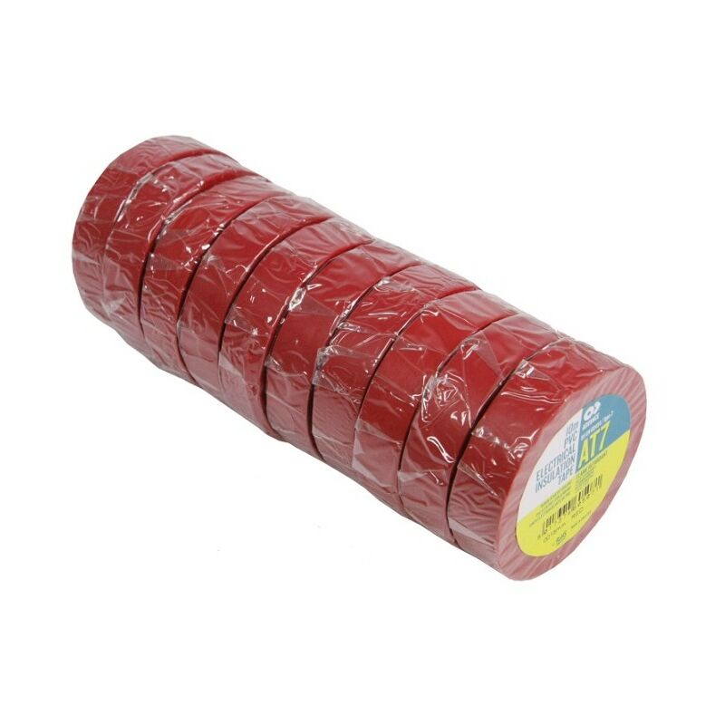 Image of Debflex - Nastro isolante per elettricista, nastro adesivo resistente, adesivo colorato, isolante, impermeabile, nastro adesivo di riperaggio rosso