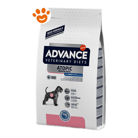 Advance Dog Veterinary Diets Atopic Adult Medium Maxi Trota - Advance Dog Veterinary Diets Atopic Adult Medium Maxi Trota - Sacco Da 12 Kg