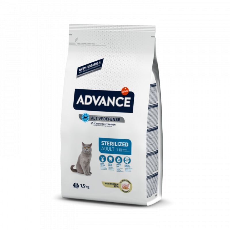 

GATO ESTERILIZADO PAVO Y CEBADA - 0.4 Kilos - Advance