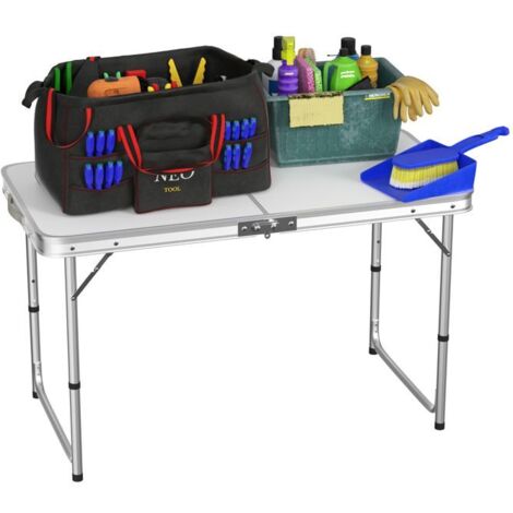 Advanced Folding Camping Table 120cm, Aluminum Tabletop, for 5-8 People