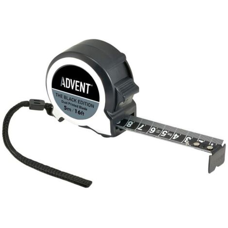 Advent Black Edition Tape Measure 5m 16ft Metric and Imperial ADVBE15025