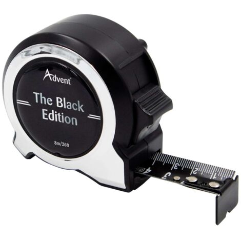 Advent Black Edition Tape Measure 8m 26ft Metric and Imperial ADVBE18025