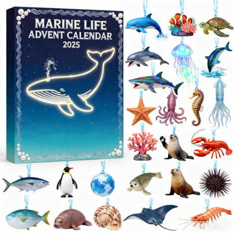 Advent Festival Blind Box Christmas Tree Decoration Acrylic Pendant Set Marine Biology Blind Box