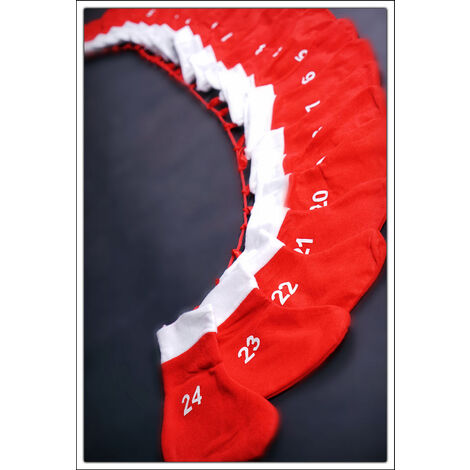 Advents Kalender 24 Socken - 195cm - Deko Girlande Kette zum Hängen Weihnachten