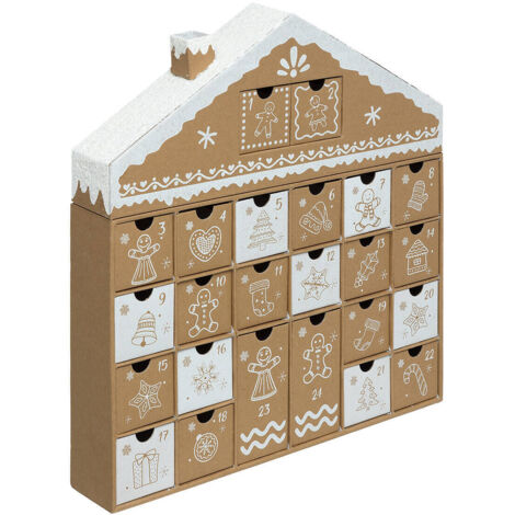 Adventskalender in Form eines Hauses, 38 x 41 cm