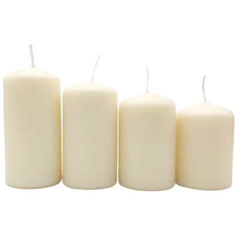 Adventskerzen champagner Stumpenkerzen Weihnachtskerze Stufenkerzen Stumpe Kerze