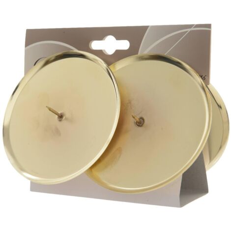 Adventskranzkerzenhalter Goldfarben Ø 10 cm aus Metall - 4er Set