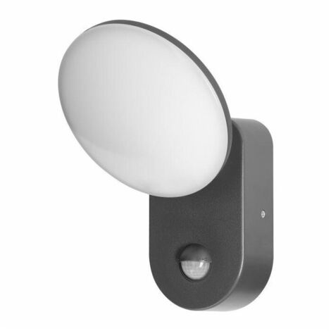 Adviti  Applique de jardin - 15W - Grise - Détecteur de mouvement - Économie d'énergie - IP65