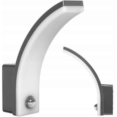 Adviti  Luminaire extérieur LED - 20W - Gris - Détecteur de mouvement - Économie d'énergie