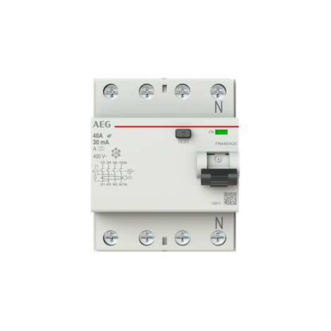 AEG 2CSF704156R1400 INTERRUPTEUR FI 4 X 40A/0,03 FN440/A30, INSTALLATION ÉLECTRIQUE BUSCH-JAEGER