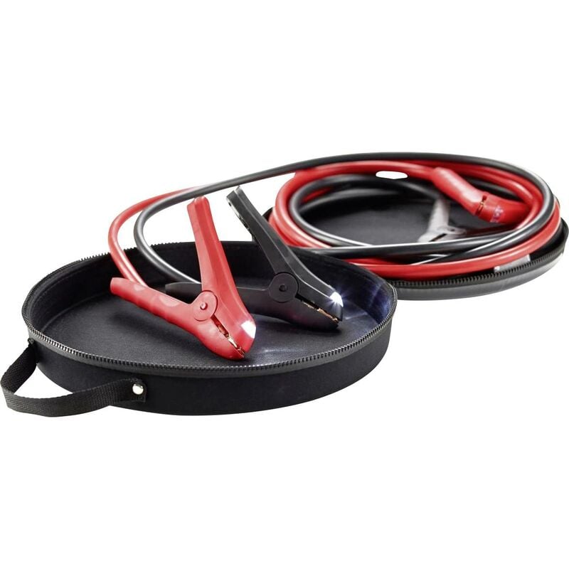 Câble de démarrage Alliage cuivre-aluminium 3.50 m pinces éclairées, avec circuit de protection Y111862 - AEG