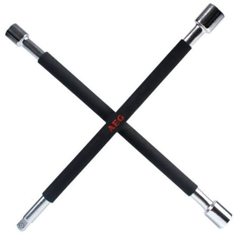 AEG Clé en croix grise acier inoxydable renforcé