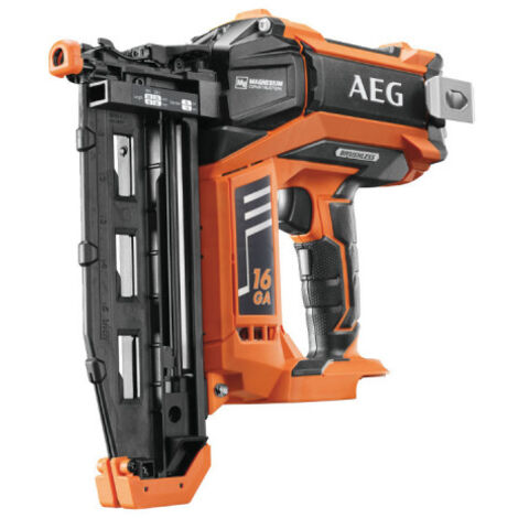 AEG - Cloueur de finition 16Ga Brushless 18 V sans batterie ni chargeur 1.6 mm (19 à 65 mm de long) - B16N18-0