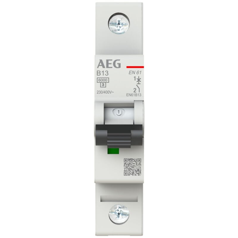 AEG - elfaplus 6KA B13A disjoncteur 1 pôle - interrupteur ls compact avec caractéristique b pour une protection fiable contre les